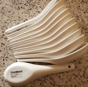 11 Crate and Barrel soup spoons